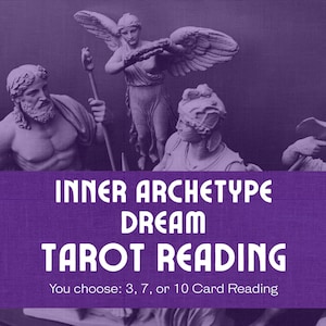 Innere Archetyp Traum Tarot Legung | Treffen Sie die Charaktere, die Sie führen, herausfordern oder spiegeln | 3, 7, oder 10 Karten