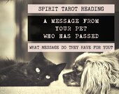 Pet Spirit Tarot Reading | 4-Card Pet Reading | Mediumship | A message from your pet who has passed (digital file: PDF - you print)