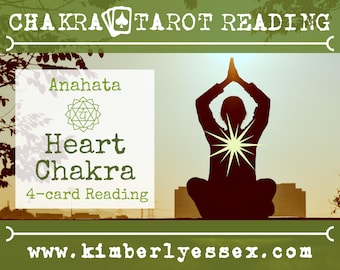 Fourth Chakra Tarot Reading | 4-Card Heart Chakra Reading | Anahata Reading (digital file: PDF - you print)