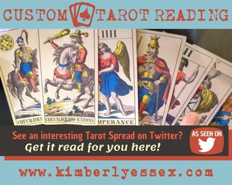 Twitter Custom Tarot Reading - As Seen on Twitter Tarot Reading (digital file: PDF, JPG - you print)