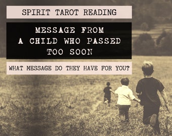 Child Spirit Tarot Reading | 4-Card Child Reading | Mediumship | A message from a child who has passed (digital file: PDF - you print)