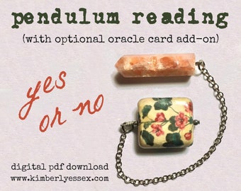 Yes or No Pendulum Reading (digital file: PDF, JPG - you print)