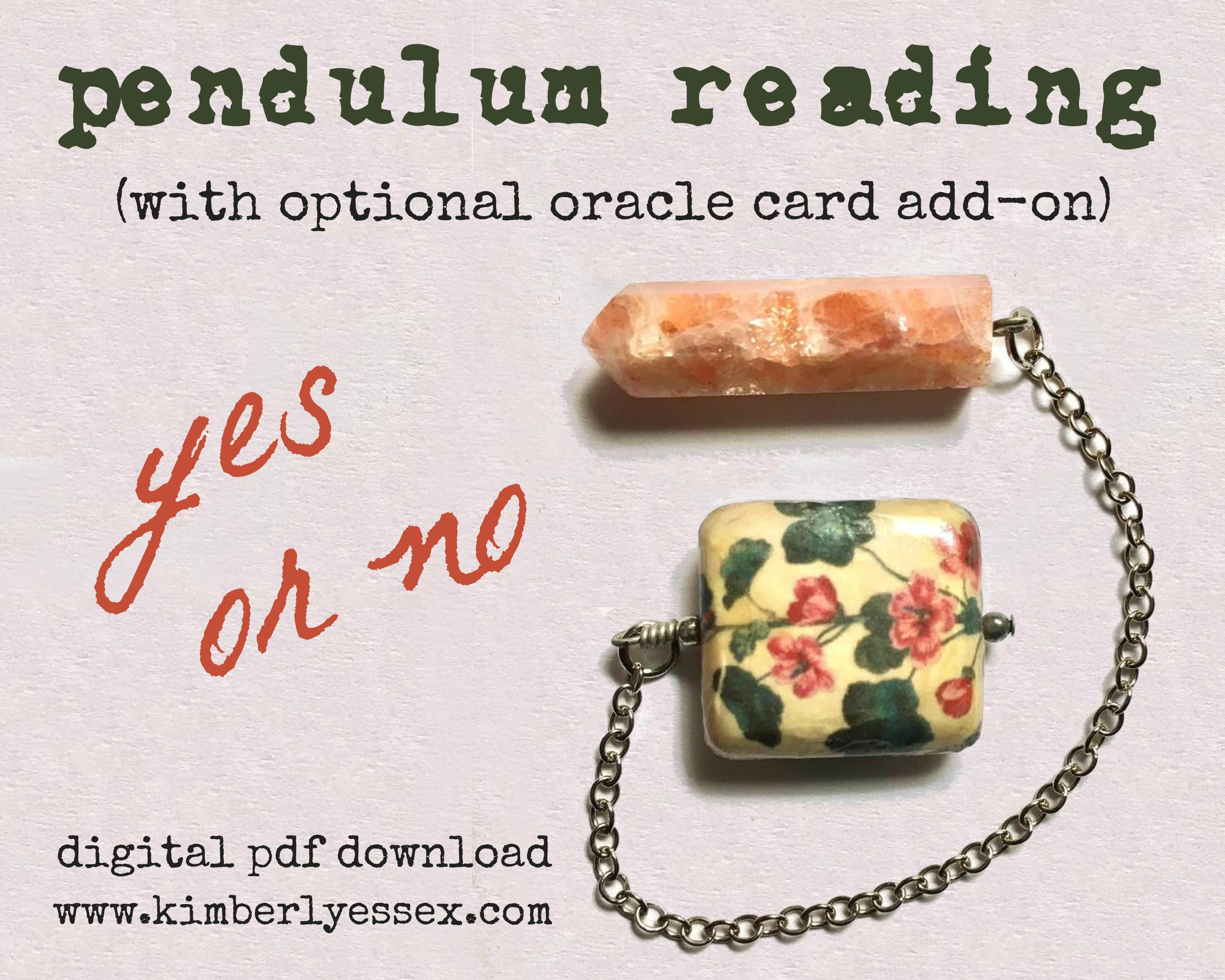 Yes or No Pendulum Reading digital File PDF JPG You Etsy Hong Kong