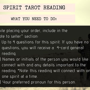 Vatergeist Tarot Lesung 4-Karten-Vaterlesung Mediumship Eine Nachricht von deinem Papa, der bestanden hat digitale Datei: PDF Du druckst Bild 2