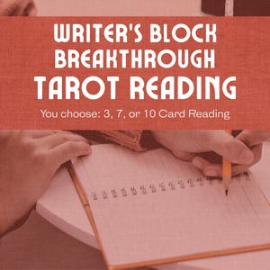 Lecture de tarot révolutionnaire Writer's Block | Inspiration pour l'écriture créative | 3, 7 ou 10 cartes