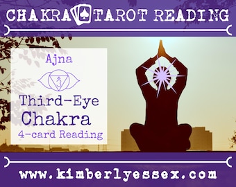 Sixth Chakra Tarot Reading | 4-Card Third-Eye Chakra Reading | Ajna Reading (digital file: PDF - you print)