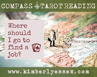 Where should I go to find a job? Compass Tarot Reading (digital file: PDF, JPG - you print)