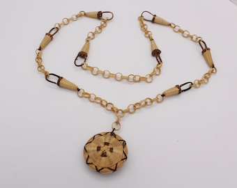 Bamboo Basket Necklace