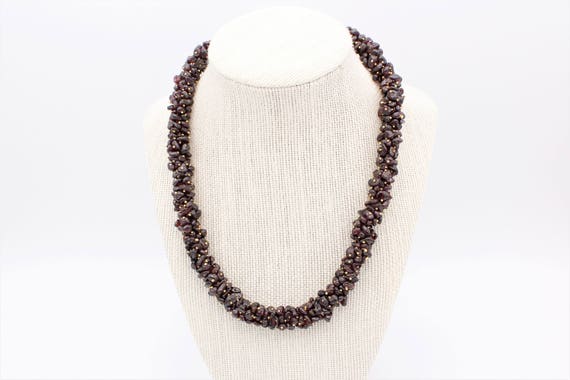 Garnet Cluster Necklace - image 1