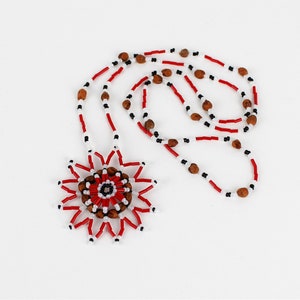 Beaded Star Rosette Southwestern Native Ghost Beads