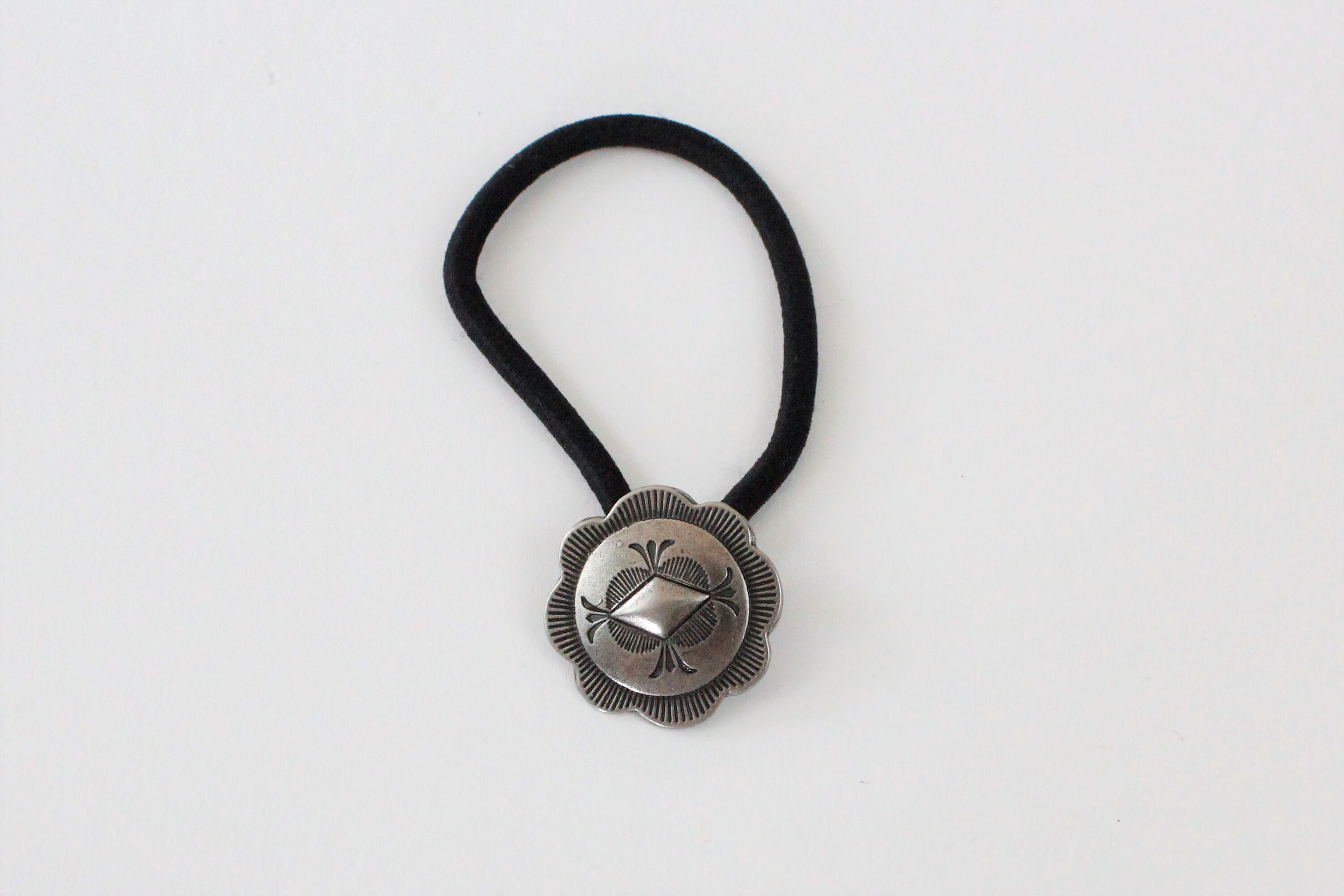 Tie – Concho Hair Silver hair tie Western Etsy Button Ponytail 