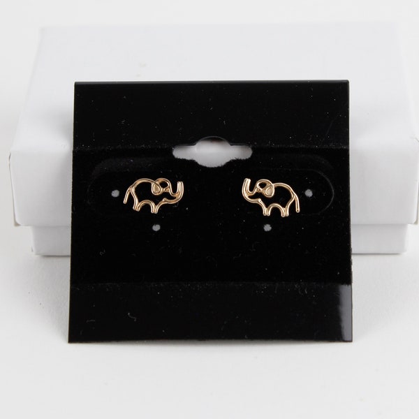 1981 Avon Gold Tone Small Elephant Stud Earrings