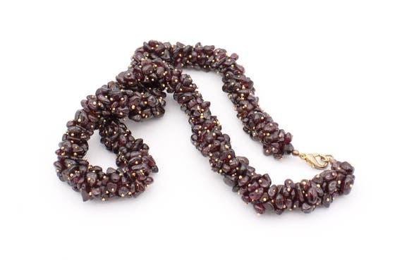 Garnet Cluster Necklace - image 2