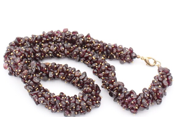 Garnet Cluster Necklace - image 5
