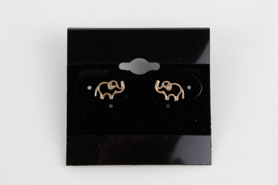 1981 Avon Gold Tone Small Elephant Stud Earrings - image 7