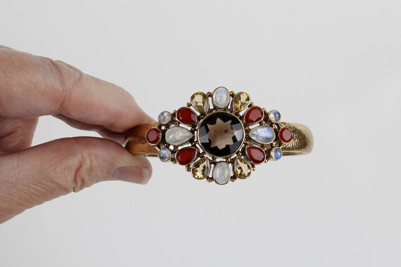 Vintage Nicky Butler Gold Tone Bronze Multi Gemst… - image 7