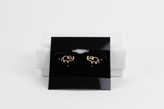 1981 Avon Gold Tone Small Elephant Stud Earrings - image 4