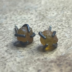 Raw Amber Studs