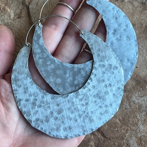 Massive Hammered Hoop Earrings