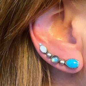 R Ear Mixed stone Ear Climber