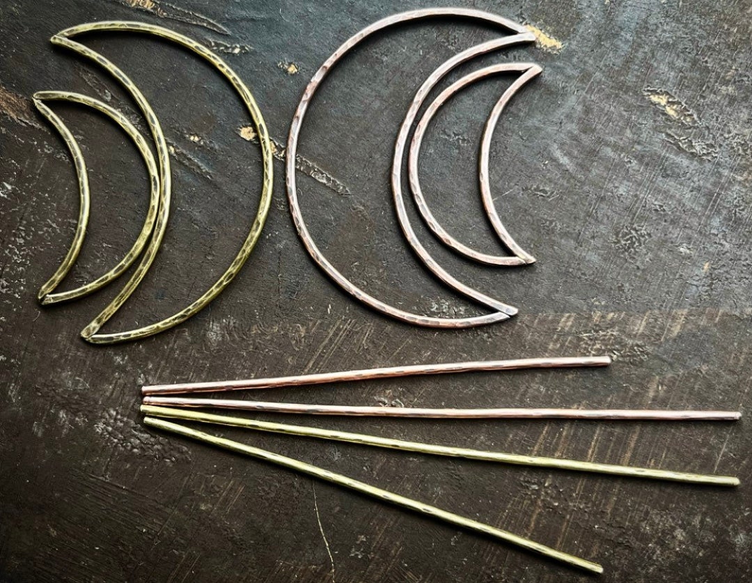 Crescent Moon Hair Pins Etsy