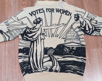 Deadstock Votes for Women Women's rights Suffrage vintage polo shirt size xs - small