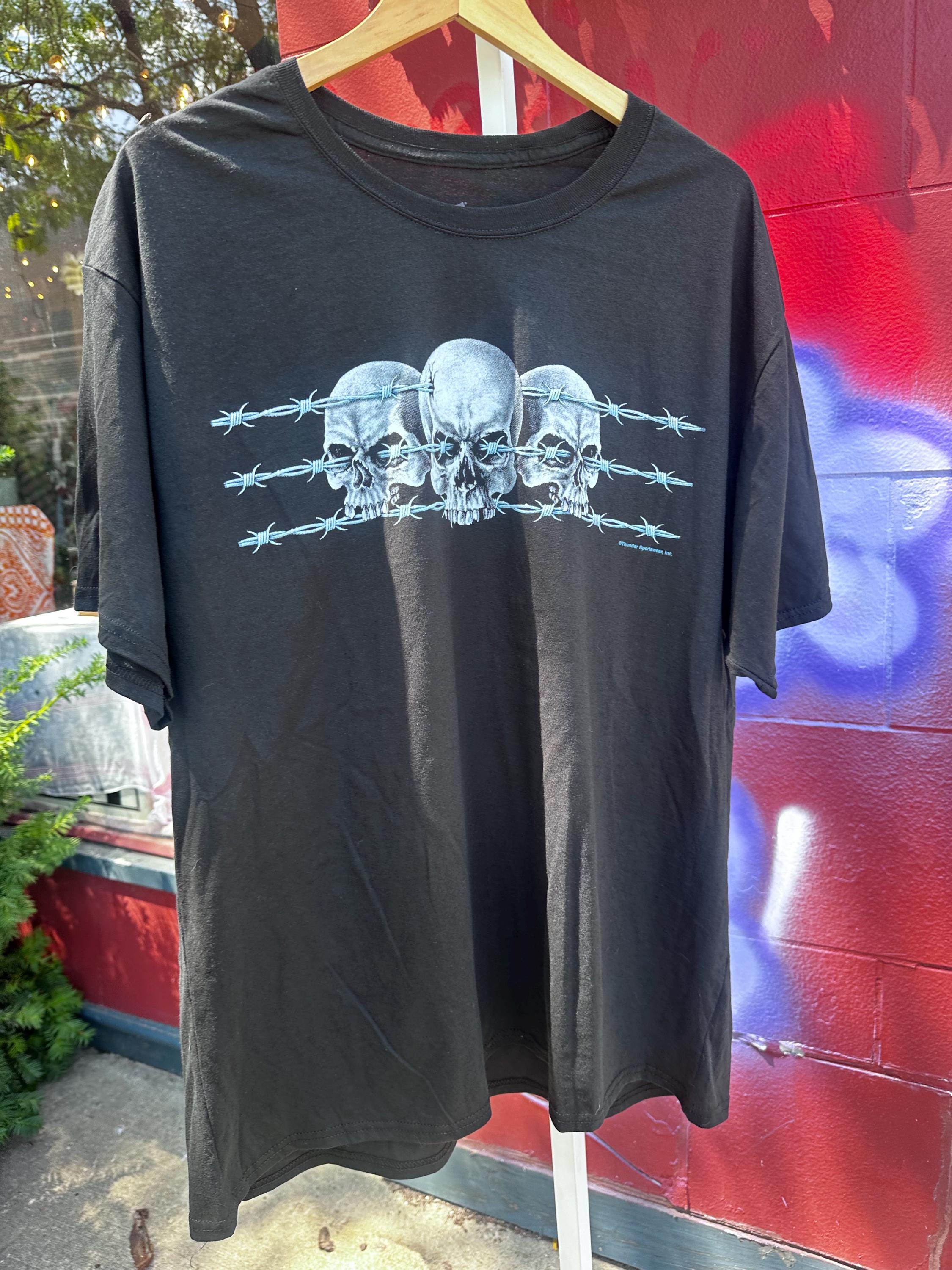 00s civarize sheep skull カットソー y2k 2000s Retro Y2K Cyber Goth Skull Wing T-shirt 90s Vintage