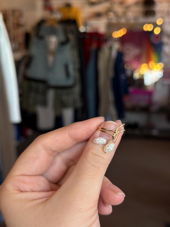 14k Solid Gold Baroque Double Strand Elegant and … - image 8