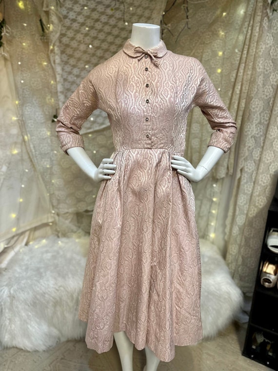 1950’s Fit and Flare Jonathan Logan pink dress si… - image 1