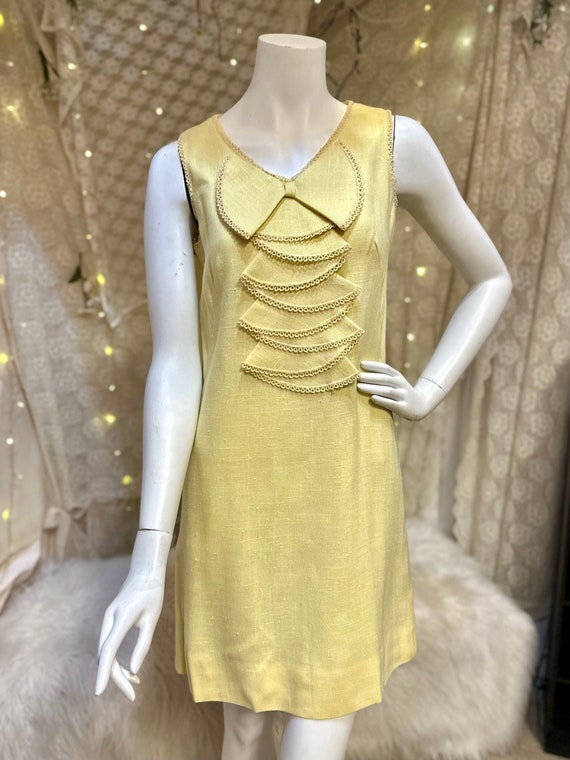 Carlette 1960’s Yellow Bow Dress
