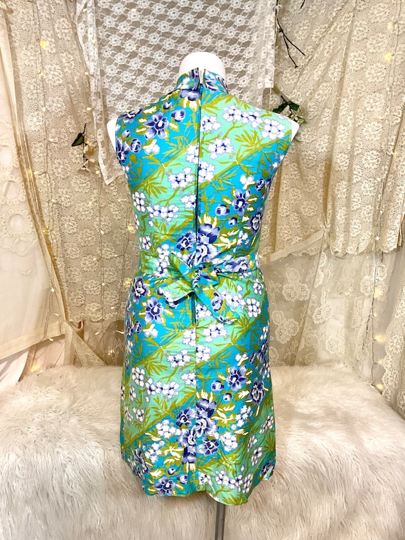 1960’s Blue Floral Liberty Circle Dress as is siz… - image 3