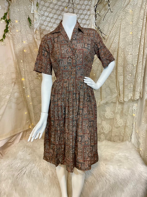 50’s Ann Taylor shirtwaist dress xs extra small - image 1