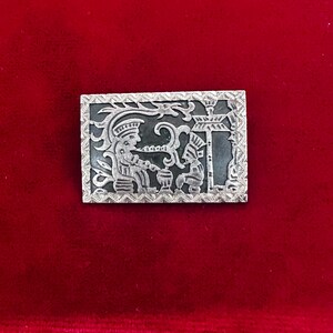 Guatemalan La Dana 925 Silver Tribal Brooch