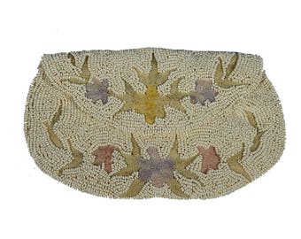 Vintage Beaded Clutch with Floral Embroidery