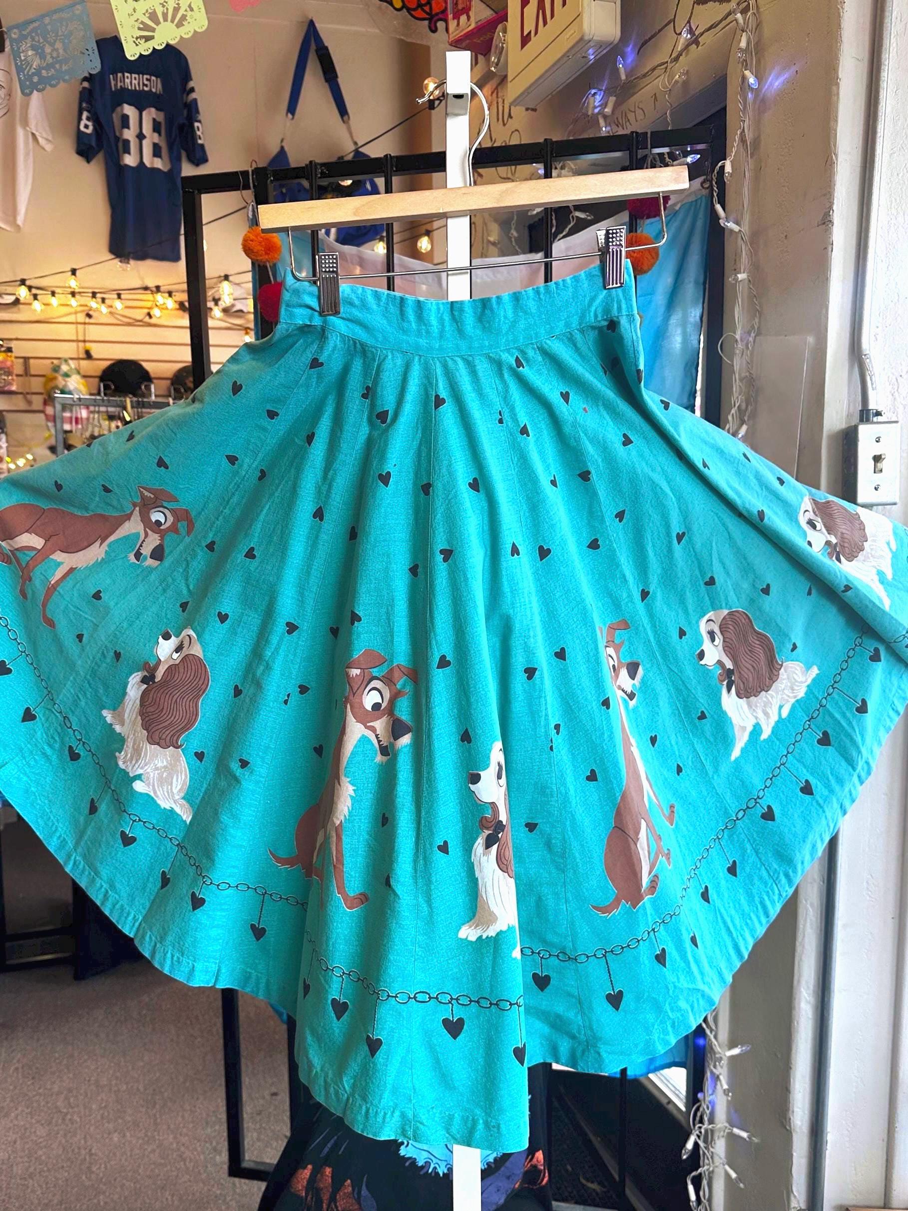 キッズ古着50's rockmoumt fancy art deco tulip Vintage RARE 1950's Disney Collector “lady and the Tramp” Handmade