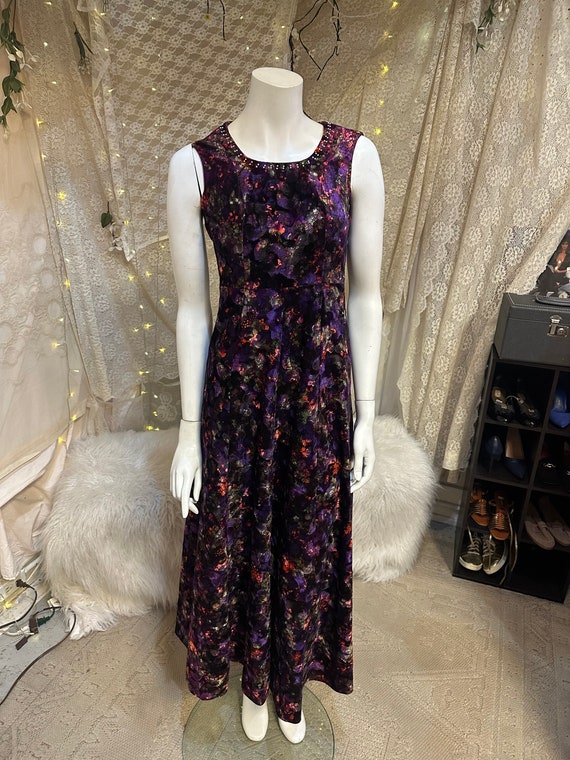 1960’s Rare Vintage Japanese Amazing Velvet Maxi … - image 6