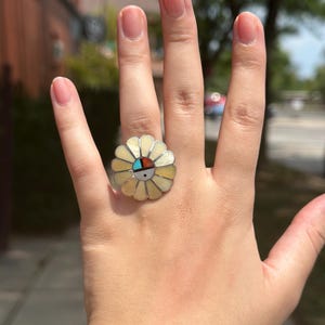 Vintage Zuni Sunface Sun Father Gasper Sterling Silver Handmade Signed Size 6