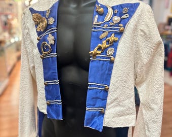 Chaqueta vintage de banda de música inspirada en el diseñador Moschino, maximalista, única en su tipo, OFERTA