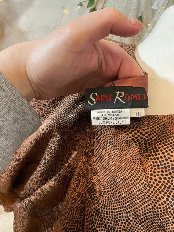80’s Silk Saint Romei Dress size 10 medium - image 9