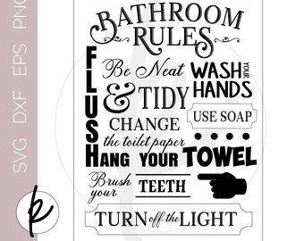 Vintage Bathroom Signs Etsy