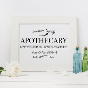 Apothecary Sign Apothecary Vintage Halloween Bathroom Wall - Etsy