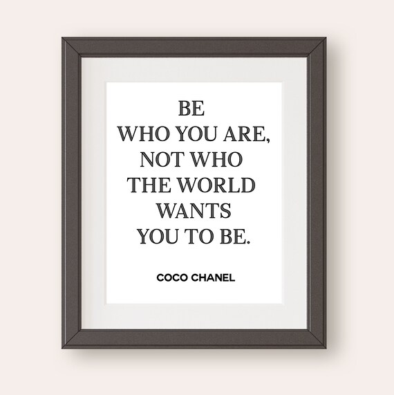 Fashion Prints Wall Art Quotes Coco Chanel Quotes Printable | Etsy