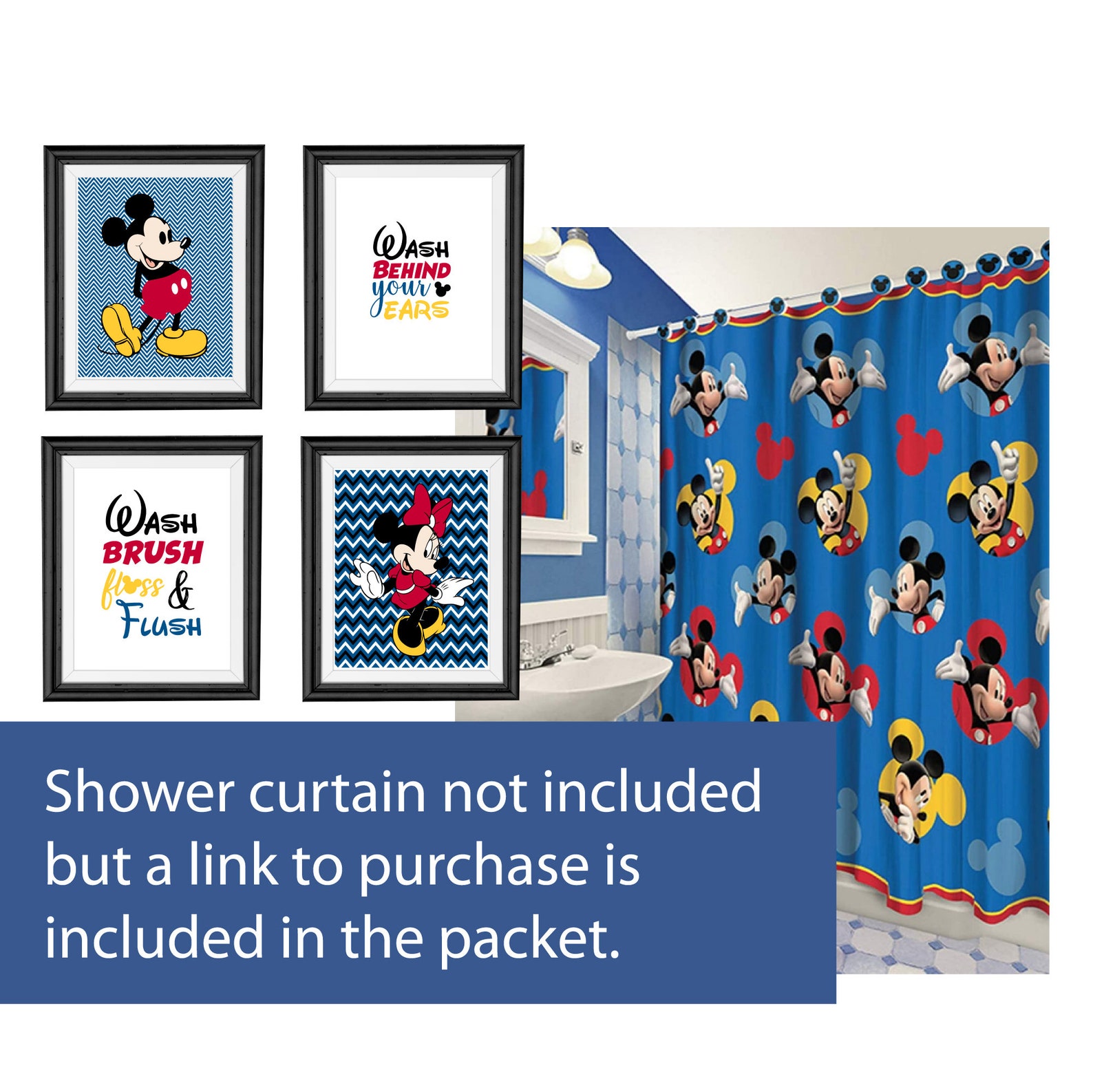 Disney Bathroom Accessories Disney Bathroom Decor Disney Etsy