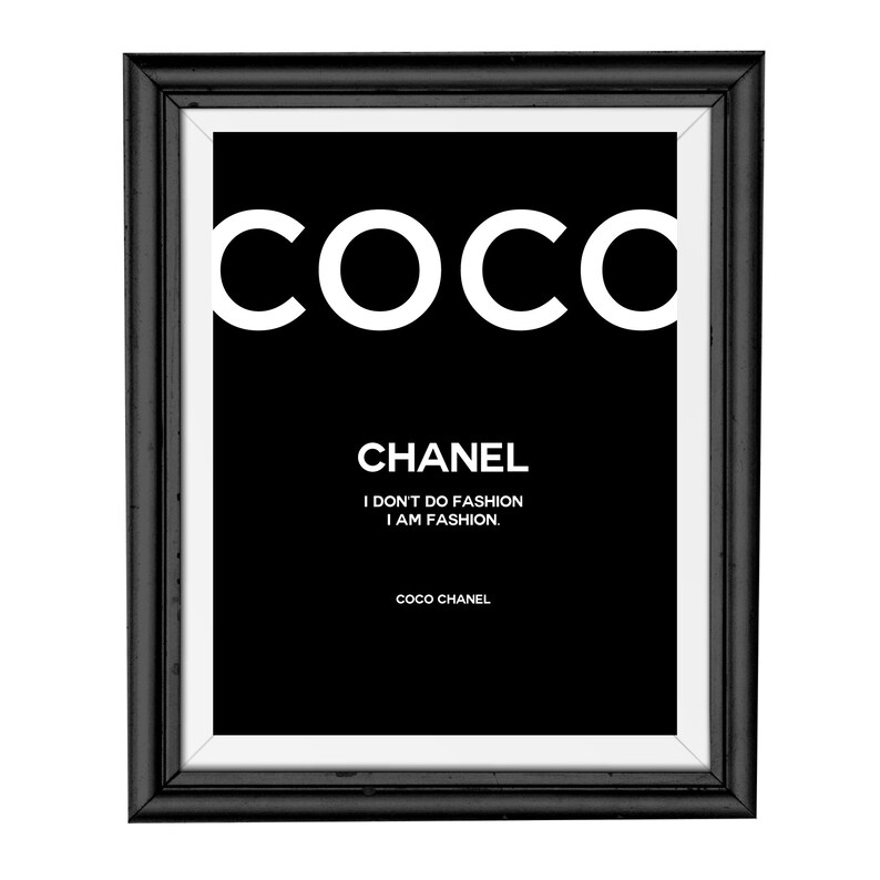 Chanel Wall Art Coco Chanel Art Chanel Decor Coco Chanel Etsy