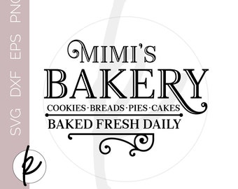 Farmhouse Kitchen Sign, Mimi's Bakery, Farmhouse Wall Decor Kitchen, Mimi Gifts