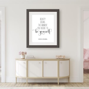 Coco Chanel Quote, Print, Beauty, Comfort Zone, Motivational Wall Art, Digital Download, Inspirational Fashion Decor, Office Wall Art