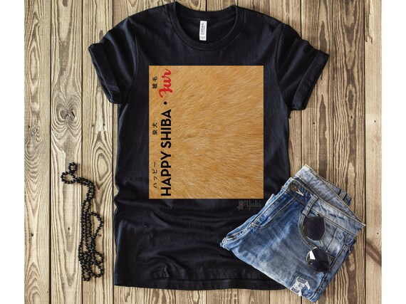 Happy Shiba Fur T Shirt Red Shiba Inu Hair Funny Dog Unisex Tee