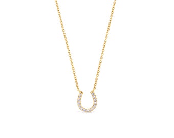 Diamond Horseshoe Necklace / Horseshoe Necklace