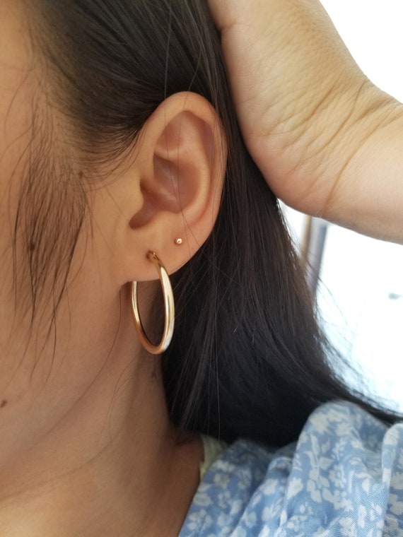 Beautiful Hoop Earrings hoop Earrings earrings 14k Yellow Gold