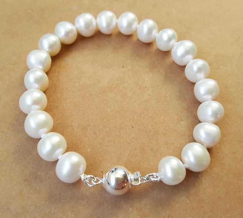 14k gold pearl setfresh water pearl set2 pieces pearl setwedding pearl setmother/'s day giftbride jewelryChristmas set gift